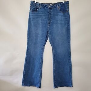 Levi's Ribcage Boot Cut Jeans Size 22W Hi-Rise Button Fly Stretch Denim
